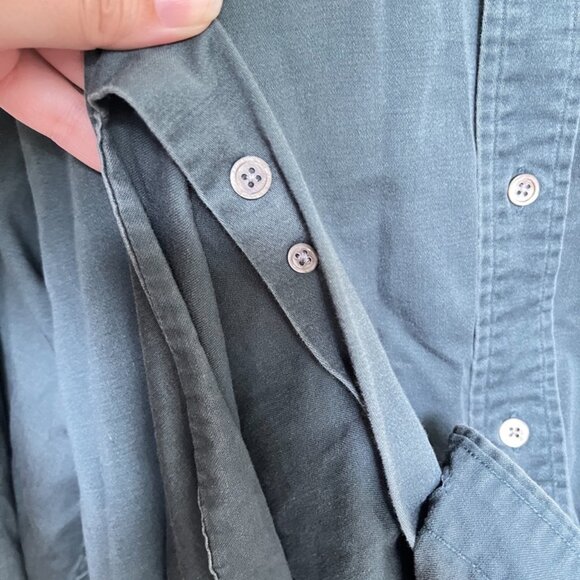 Men's Banana Republic Dark Green XL 100% Cotton Button Up Collared Slim Fit - Picture 4 of 7